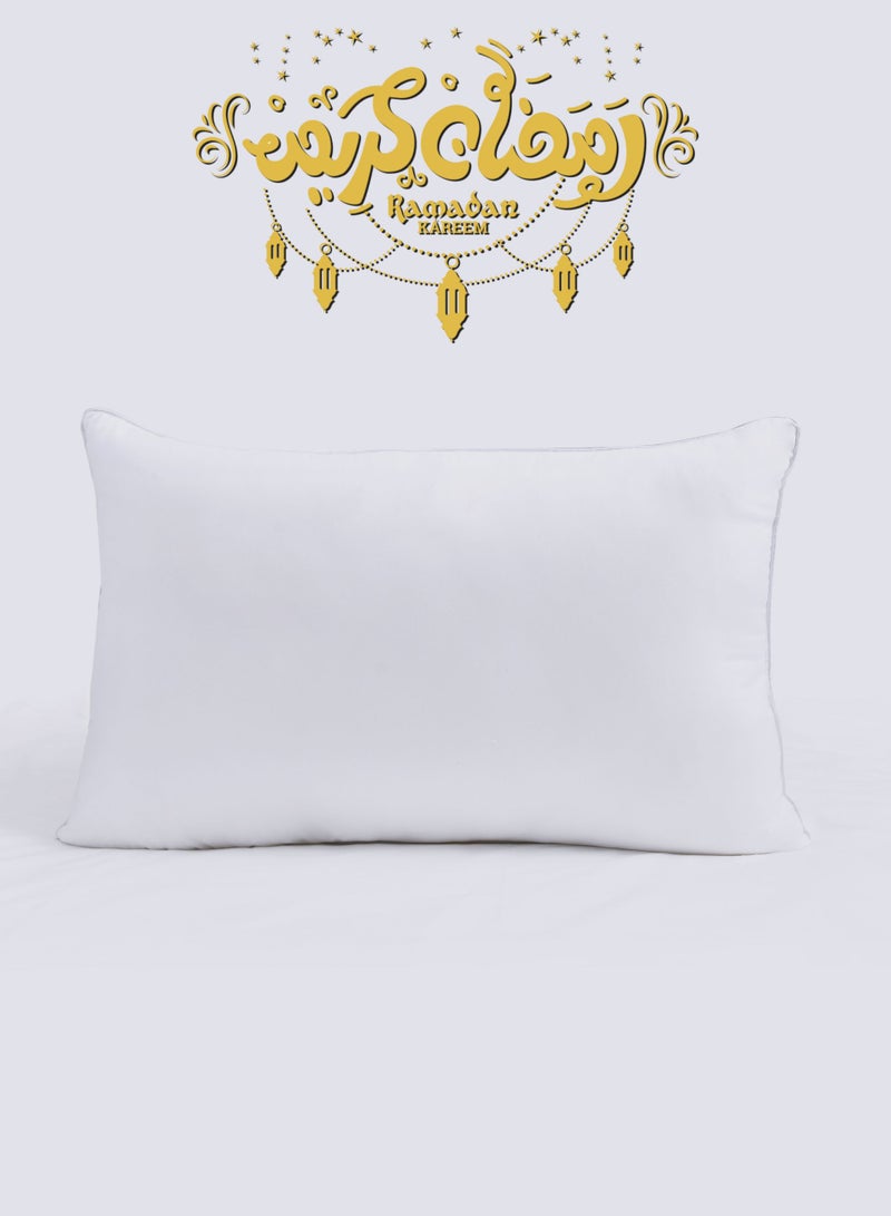 Master Home Textile Microfiber Bedding Pillow for Sleeping, Fluffy Down Alternative Filling Breathable Pillow - Image 1